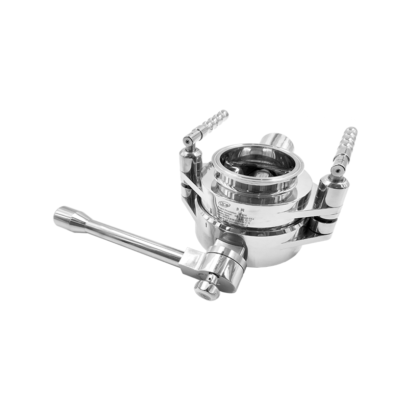 Aszeptikus osztott pillangószelepAszeptikus, osztott pillangószelep, a portartály átvitelére